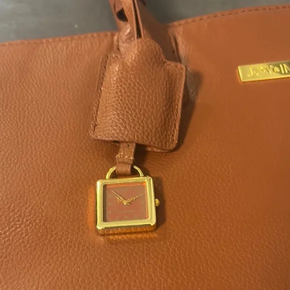 Joy & Iman Brown Leather Tote with Gold Hardware - Picture 15 of 15